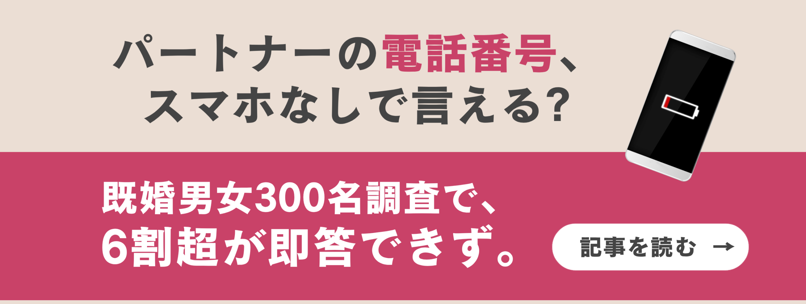 パートナーの電話番号、覚えていますか？ 9月1日・防災の日を前に明らかになった、夫婦の『情報の備蓄』不足